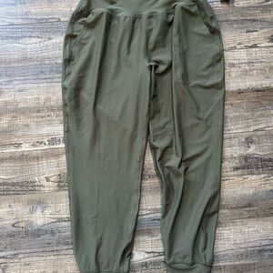 Old Navy Green Track Pants with Elastic Waistband and Cuffs